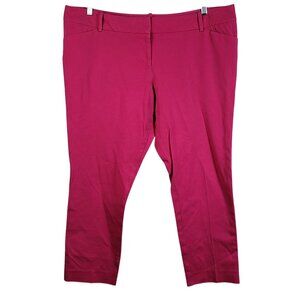 Mossimo Stretch Extensible Pants Pink Size 18 Flat Front Zipper High Rise Pocket
